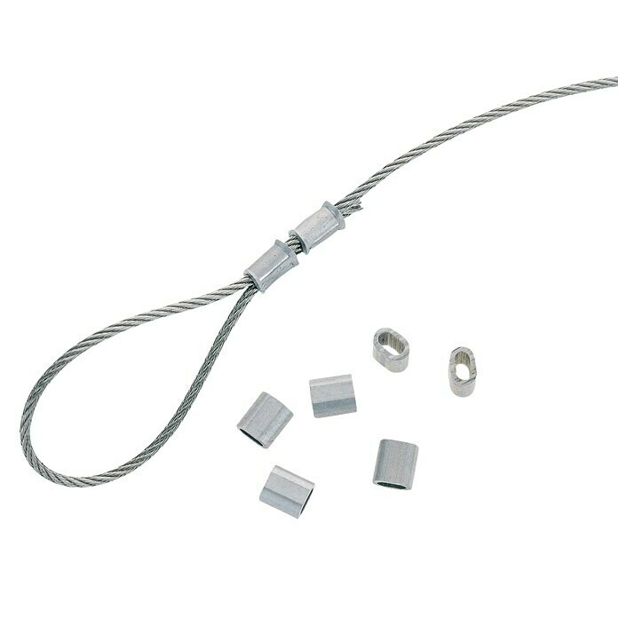 Stabilit Seilpressklemme (10 Stk., Für Seildurchmesser: 3 mm, Aluminium)