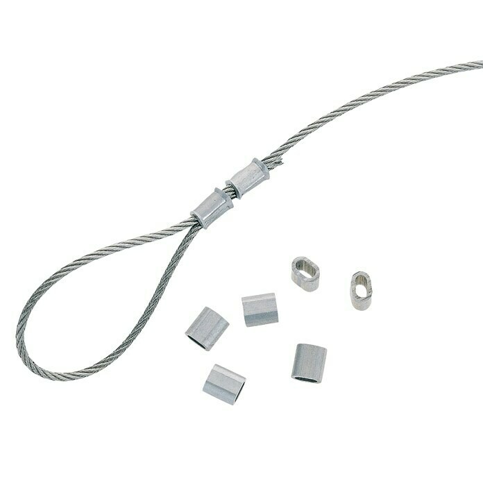 Stabilit Seilpressklemme (10 Stk., Für Seildurchmesser: 4 mm, Aluminium)