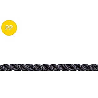 Stabilit PP-Seil Meterware (Durchmesser: 10 mm, Polypropylen, Marineblau, 3-schäftig gedreht)