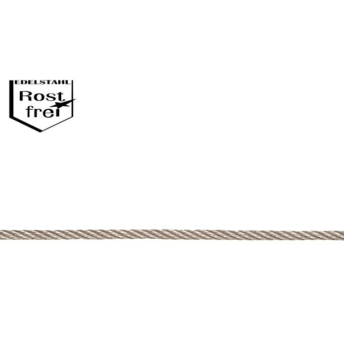 Stabilit Cable metálico (Diámetro: 2 mm, Carga soportada: 100 kg, Acero inoxidable 4401)