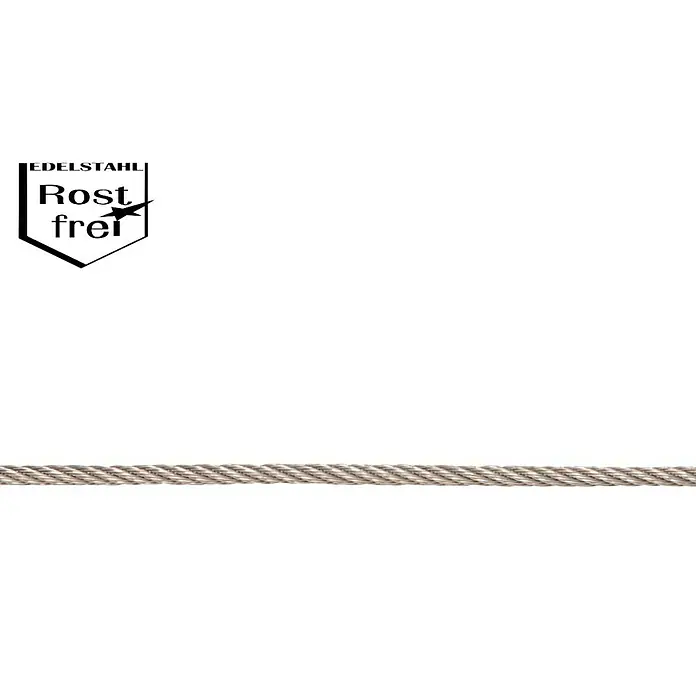 Stabilit Drahtseil MeterwareDurchmesser: 4 mm, Belastbarkeit: 180 kg
