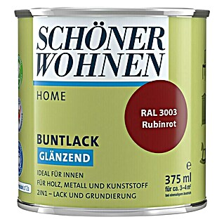 SCHÖNER WOHNEN-Farbe Home Buntlack (Rubinrot, 375 ml, Glänzend)
