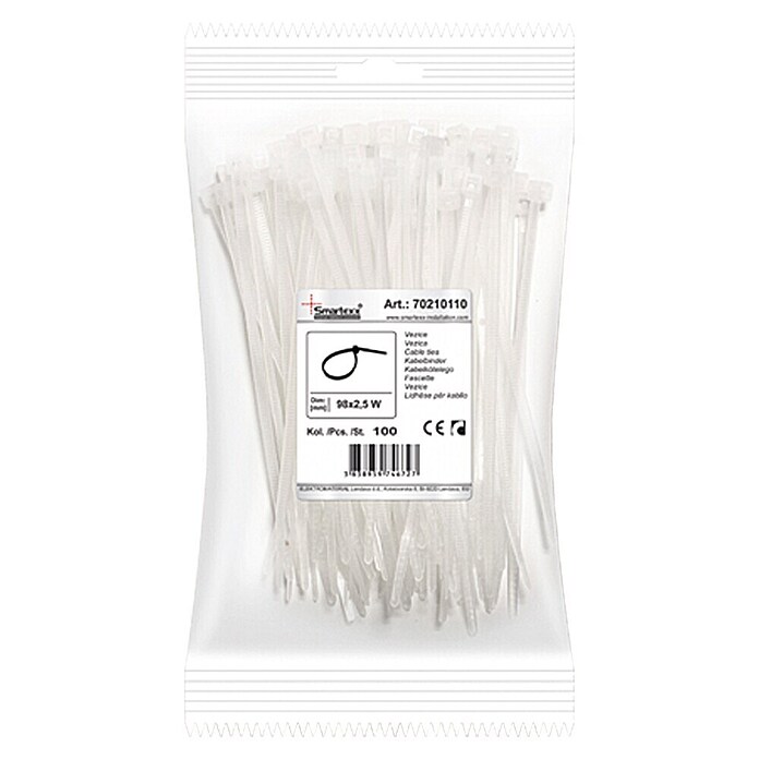 Bridas para cables (Transparente, 100 x 2,5 mm, 100 uds.)
