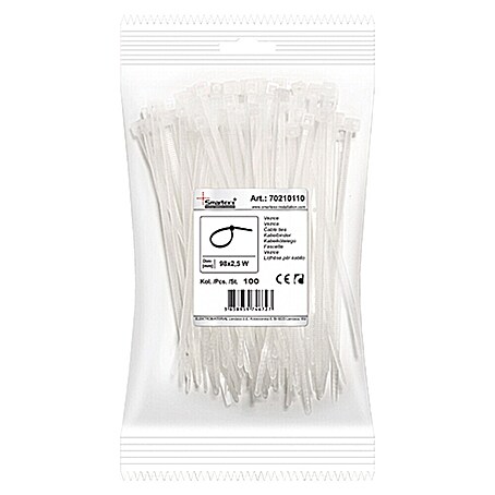 Profi Depot Bridas para cables (An x L: 25 x 100 mm, Transparente)