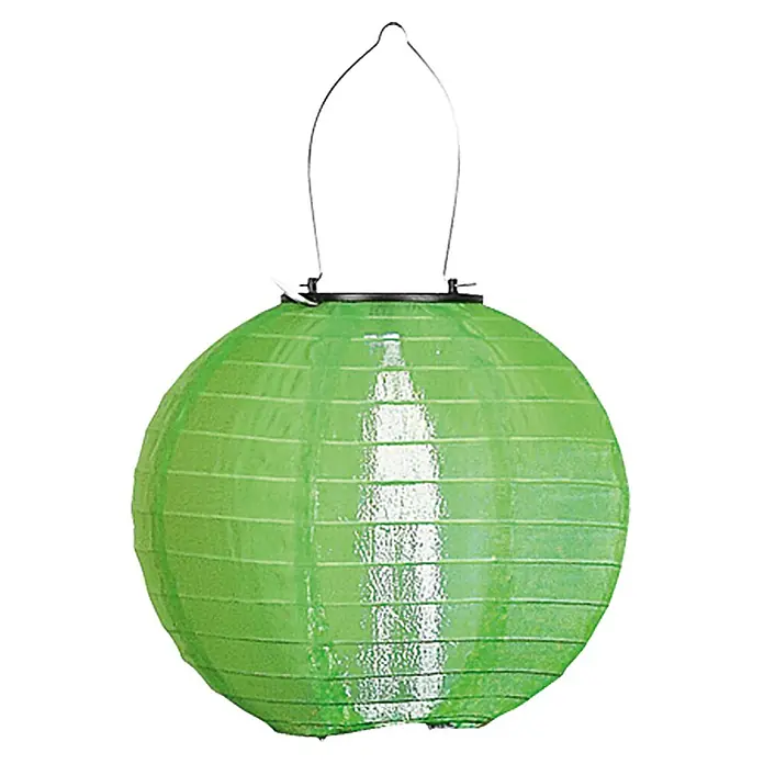 BAUHAUS Solar-Hängeleuchte Lampion - 0,06 W, Grün, IP44, Durchmesser: 20 cm - Vorderansicht