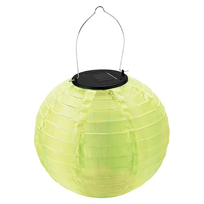BAUHAUS Solarleuchte LampionGelb, Leuchtdauer: 8 h - Solarbetriebene, gelbe Papierlaterne mit einem Bügel zum Aufhängen. Perfekt für den Garten oder die Terrasse.