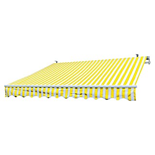 Sunfun Gelenkarmmarkise (Gelb/Weiß, Breite: 3 m, Ausfall: 2 m)