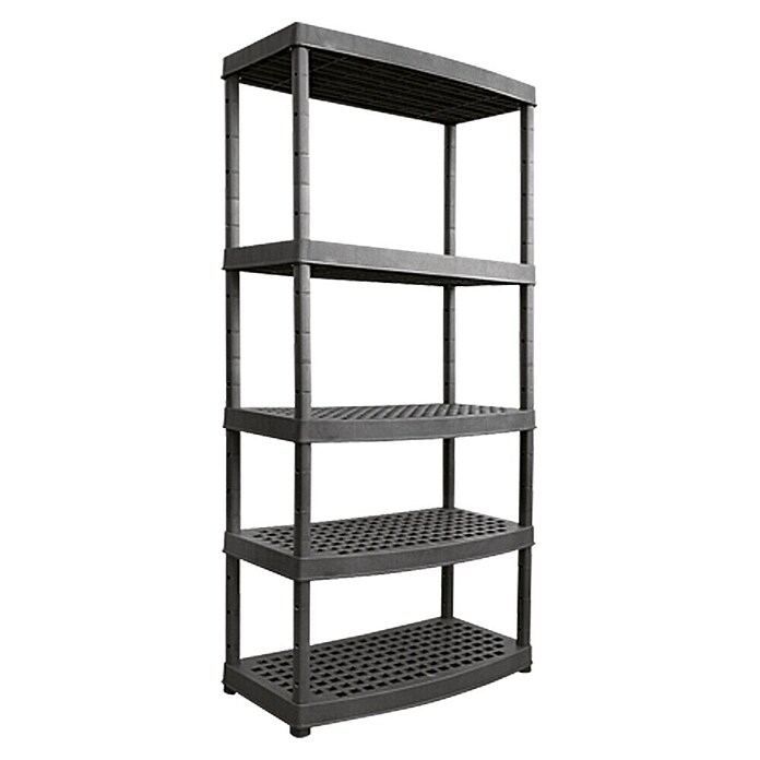 Regalux Estantería de plástico (45 x 90 x 188 cm, Capacidad de carga: 60 kg/balda)