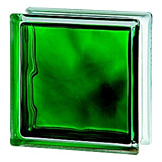 Staklena opeka BRILLY (Smaragdno zelene boje, Struktura: Oblak, Kvadratno)