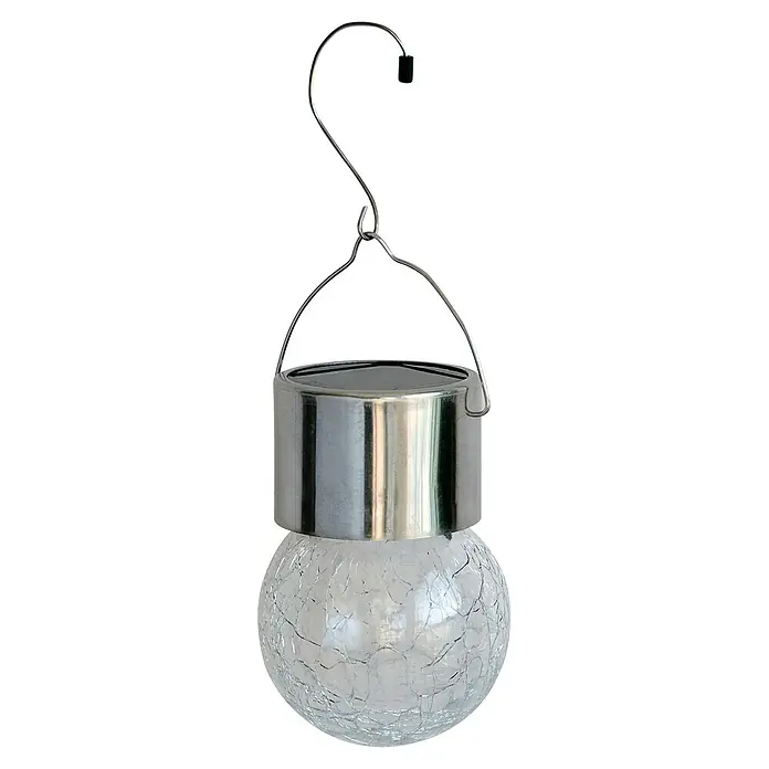 BAUHAUS Solar-Hängeleuchte - Nickel, Klar, IP44 - Vorderansicht