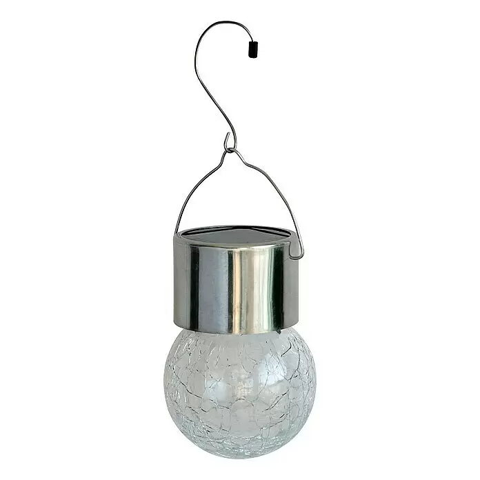 BAUHAUS Solar-Hängeleuchte - Nickel, Klar, IP44