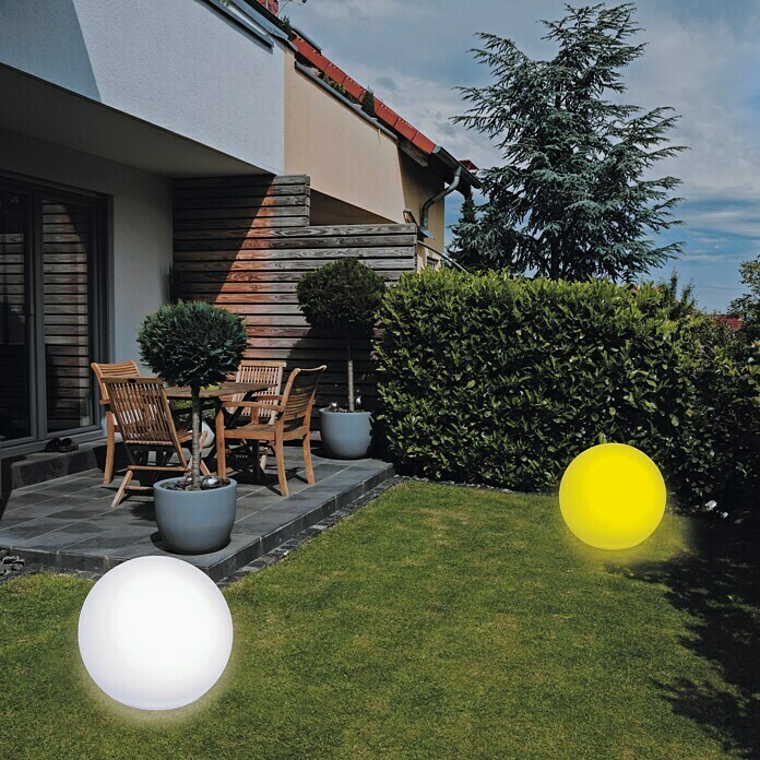 overhemd radioactiviteit huis Solar-lichtbollen voor zwembaden Premium (Led, Diameter: 30 cm, IP67,  RGB-kleurenregeling) | BAUHAUS