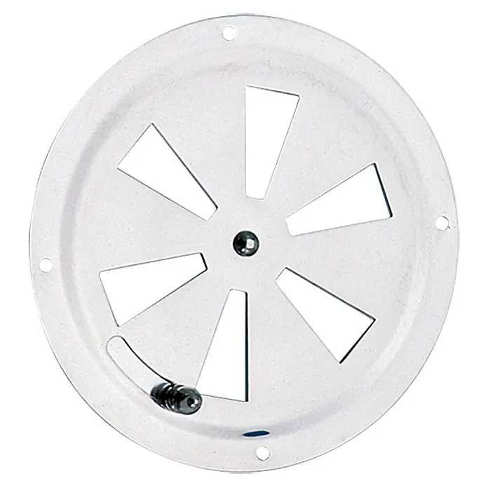 Talamex Lüfterrost Butterfly - Durchmesser: 127 mm - Runde, weiße Lüftungsabdeckung mit verstellbaren Lamellen für optimale Luftzirkulation und einfache Installation.