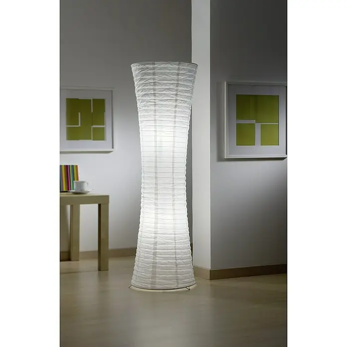 Tween Light Stehleuchte Quintana - Höhe: 127 cm - Elegante Stehlampe mit einem Lampenschirm aus Papier, der ein warmes, diffuses Licht verbreitet und eine angenehme Atmosphäre erzeugt.