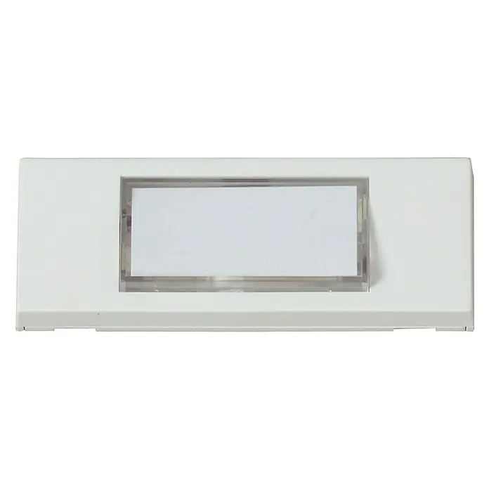 Heidemann Klingeltaster - Mit Namensschild, Weiß, Drahtgebunden, 13 x 87 x 30 mm - Weiße Klingelplatte mit einem rechteckigen, transparent umrandeten Feld für die Beschriftung, ideal für jedes Zuhause.