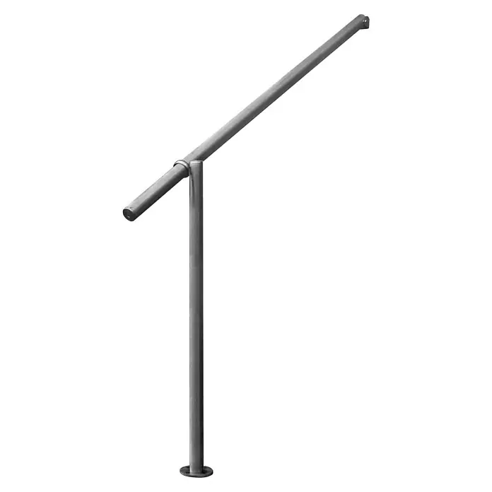 Treba Frewa Geländer-Set GE1 - Oberbodenmontage, Edelstahl V2A, Länge: 150 cm - Metallgeländerstütze für Treppen. Eine robuste, sichere und elegante Lösung für Innen- und Außenbereiche.