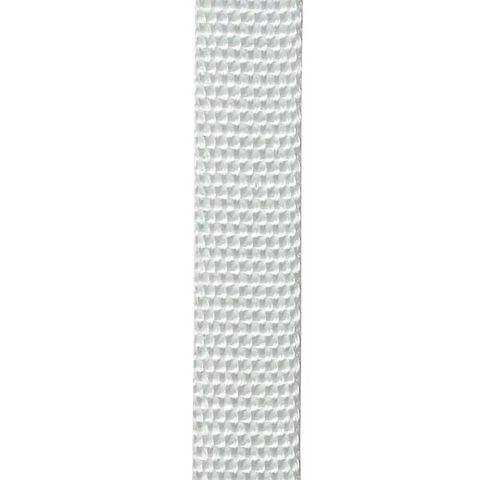 Cinta para persiana - Blanco, Largo: 6 m, Anchura de la correa: 14 mm - Primer plano de una cinta tejida resistente, ideal para aplicaciones que requieren fuerza y durabilidad. Su diseño texturizado mejora el agarre.
