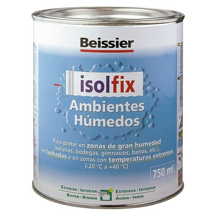 Beissier Pintura antihumedad Isolfix Ambientes húmedos (Blanco, 750 ml)