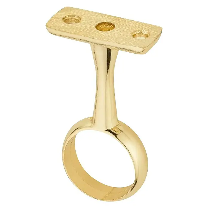 Suki Soporte intermedio para tubo de armario - Altura: 66 mm - Soporte dorado para barra de armario para montaje en pared. Robusto soporte metálico para armario.
