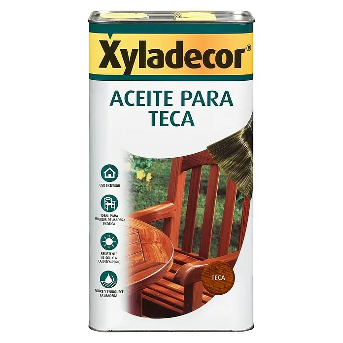 Xyladecor Aceite para teca - 750 ml, Incoloro - Aceite de teca Xyladecor: Ideal para el cuidado y protección de muebles de madera de teca en exteriores. Nutre y protege la madera de los elementos.
