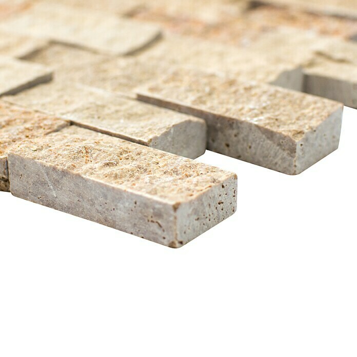 Mosaikfliese Brick Splitflace Noce X3D 44248 (30,5 x 29 cm, Beige, Matt)