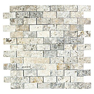 Mozaïektegel Brick Splitface X3D 47248 (30,5 x 29 cm, Zilver, Mat)