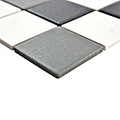 Mozaïektegel Quadrat Mix SAT 543 (29,8 x 29,8 cm, Zwart/Grijs/Wit, Mat)