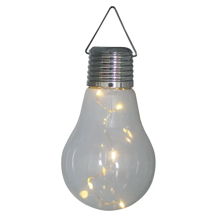 BAUHAUS Solar-Dekoleuchte Bulb - 0,05 W, Transparent, IP44 - Vorderansicht