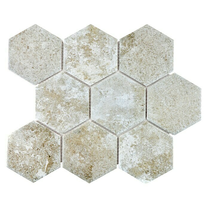 Mosaikfliese Hexagon CIM HX9 CU (25,6 x 29,5 cm, Grau, Matt)