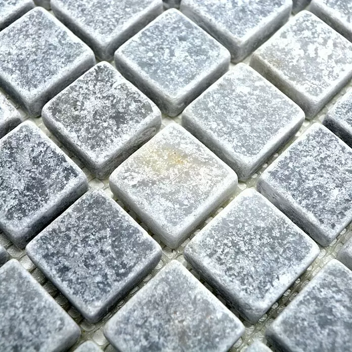 Mosaikfliese Quadrat Bardiglio XNT 40023 - 30,5 x 30,5 cm, Grau, Matt - Detailaufnahme