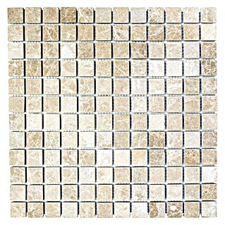 Mosaikfliese Quadrat Emperador XNT 46166 (30,5 x 30,5 cm, Beige/Braun, Matt)