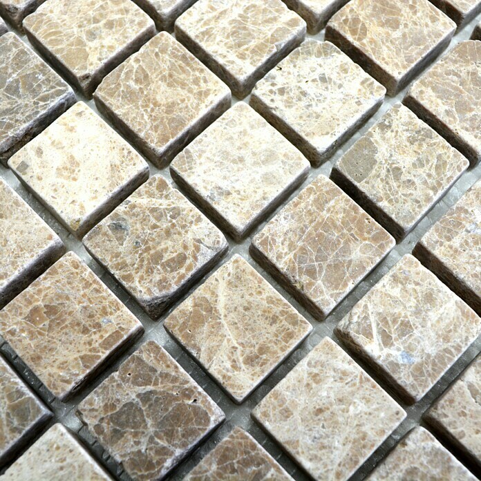 Mozaïektegel Quadrat Emperador XNT 46166 (30,5 x 30,5 cm, Beige/Bruin, Mat)