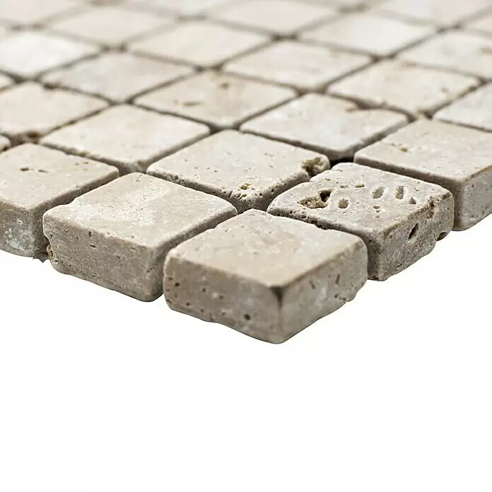 Mosaikfliese Quadrat Noce XNT 44023 - 30,5 x 30,5 cm, Beige/Braun, Matt - Detailaufnahme