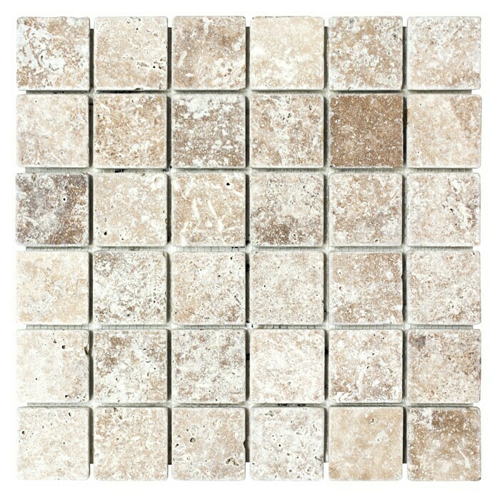 Mosaikfliese Quadrat Noce XNT 44048 (30,5 x 30,5 cm, Beige/Braun, Matt)