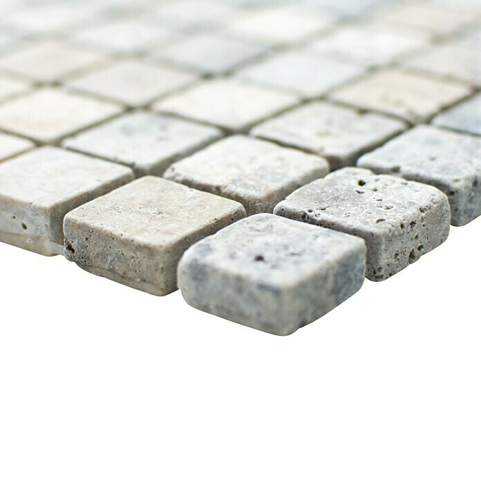 Mozaïektegel Quadrat XNT 47023 (30,5 x 30,5 cm, Zilver, Mat)