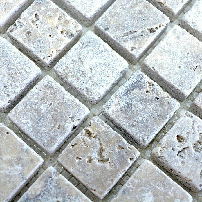 Mozaïektegel Quadrat XNT 47023 (30,5 x 30,5 cm, Zilver, Mat)