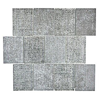 Mozaïektegel Rechthoek Crystal Mix XCM J509 (30 x 30 cm, Grijs, Mat)