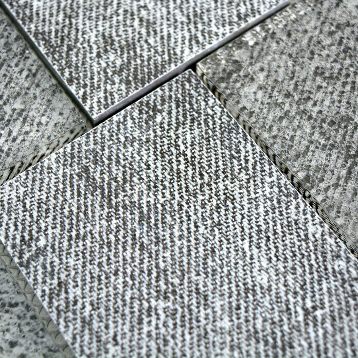 Mosaikfliese Rechteck Crystal Mix XCM J509 (30 x 30 cm, Grau, Matt)