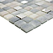 Mosaikfliese Quadrat Crystal Mix LOPE 04AN (30 x 30 cm, Grau, Glänzend)