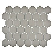 Mozaïektegel Hexagon Uni CU HX127 (32,5 x 28,1 cm, Grijs, Mat)