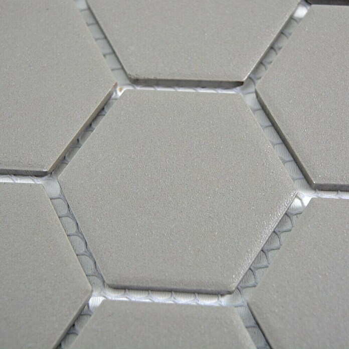 Mozaïektegel Hexagon Uni CU HX127 (32,5 x 28,1 cm, Grijs, Mat)