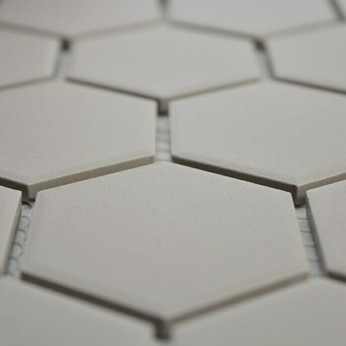 Mozaïektegel Hexagon Uni CU HX127 (32,5 x 28,1 cm, Grijs, Mat)