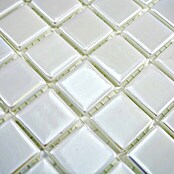 Mozaïektegel Quadrat Eco Uni SANDY 02 (31,5 x 31,5 cm, Wit, Glanzend)
