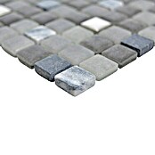 Mosaikfliese Quadrat Crystal Mix LOPE 34AN (30 x 30 cm, Schwarz, Glänzend)