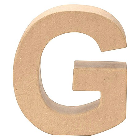 Glorex Papp-Buchstabe (Motiv: G, Pappe, L x B x H: 17,5 x 15,5 x 5,5 cm)