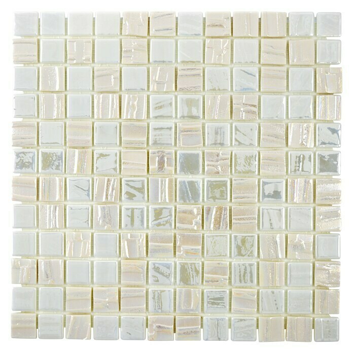 Mozaïektegel Quadrat Eco Mix JULIA 11 (31,5 x 31,5 cm, Wit, Glanzend)