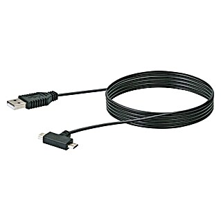Schwaiger USB-Adapterkabel 2.0 (Schwarz, 1 m, USB A-Stecker, USB Micro-B-Stecker, USB Mini-B-Stecker)