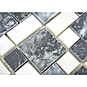 Mozaïektegel Mix XNM MC729 (30,5 x 30,5 cm, Zwart/Wit, Glanzend)