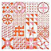 Mosaikfliese Quadrat Crystal XCM 8OP37 (30 x 30 cm, Weiß/Rot, Glänzend)