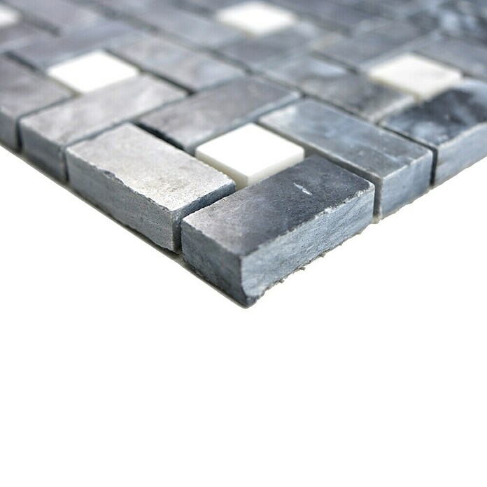 Mozaïektegel Mix XNM BS19 (30,5 x 30,5 cm, Zwart/Wit, Glanzend)